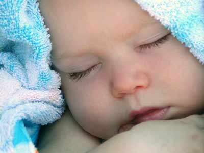 Slapende baby
